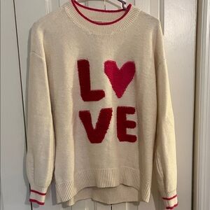 ❤️Love Sweater by Lou & Grey (Loft). Worn once. Perfect condition. Valentine’s!